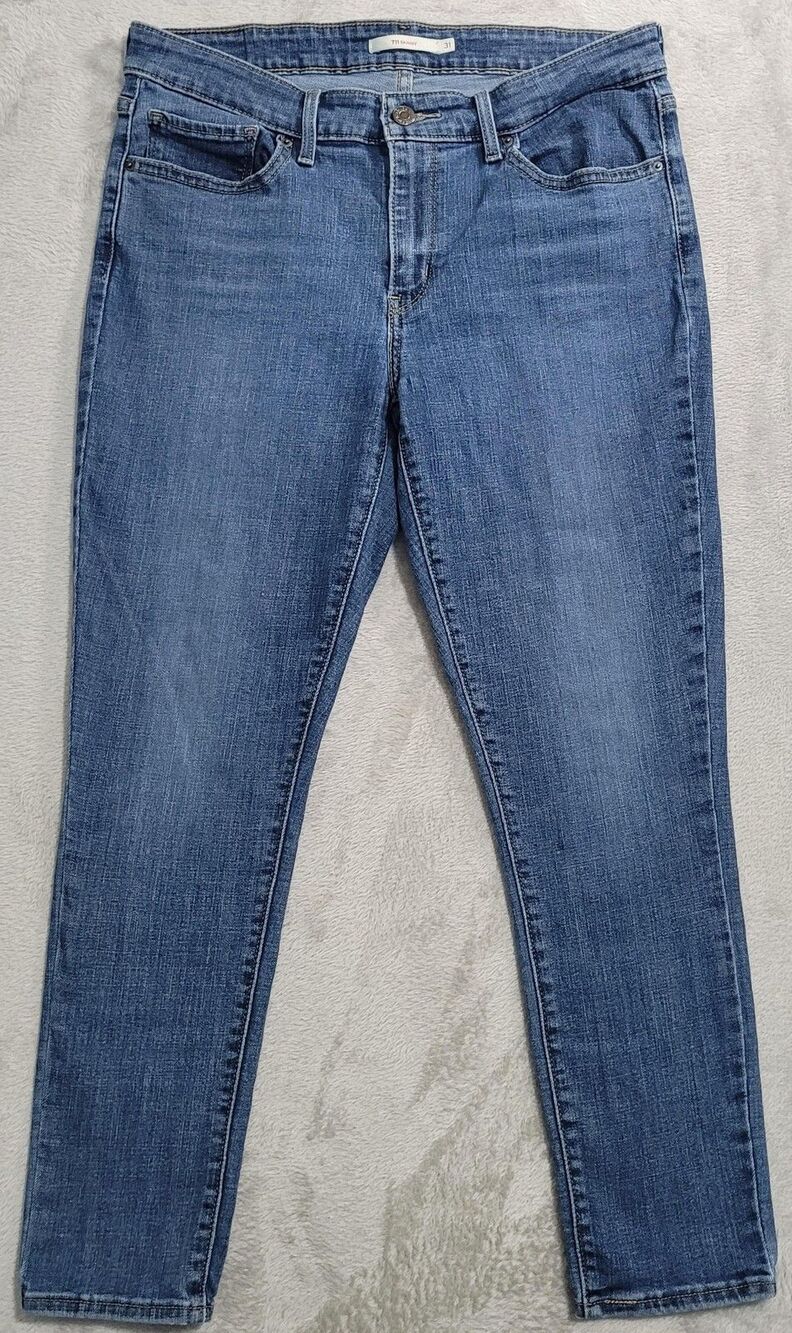 Levi's 711 Skinny Jeans Mens 31x26 Blue Med Wash Slim Stretch Denim Casual